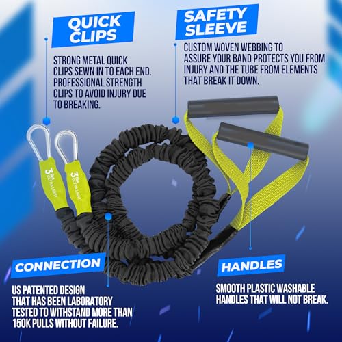 X-Over Arm & Shoulder Training Resistance Bands for Home Exercise & Upper Body Workouts, Portable Gym Equipment for Strength, Rehabilitation & Stretching for Men & Women - 3lb Ultra Light