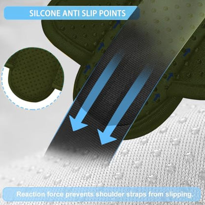ZINZ 2-Pack Universal Shoulder Pad with Ultra thick Cushion for Bag Luggage Bag Crossbody, Plus Long & Anti-Slip & Breathable,Green - color: Green-2pack