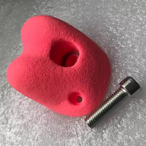 Set of 5 Screw-On Rock Climbing Holds, Random Style PU Climbing Grab Rocks, Home School Rock Climbing Wall for Wood Plank/Concrete Wall(Size:5pcs-Solid Wall Installation) - size: 5pcs-Solid wall installation