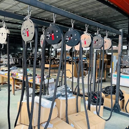 Endless Rope Trainer with Adjustable Resistance, Portable Rope Pull Machine for Home Gym & Strength Training, Hanging Infinity Pulley System for Cardio & Full Body Workout