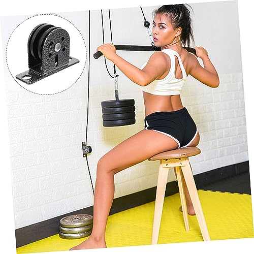 Kisangel 2pcs Bearing Pulley Fitness Equipment for Home Workouts Heavy Duty Mute Wheel with Bolts Smooth Sliding Lifting Pulley for Indoor and Outdoor Use