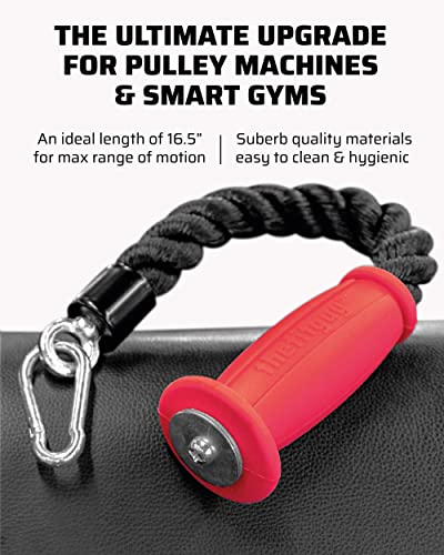 THEFITGUY Precision Cable Duo - Ergonomic Single Tricep Rope & Squat Knee Attachment for Targeted Lower & Upper Body Training