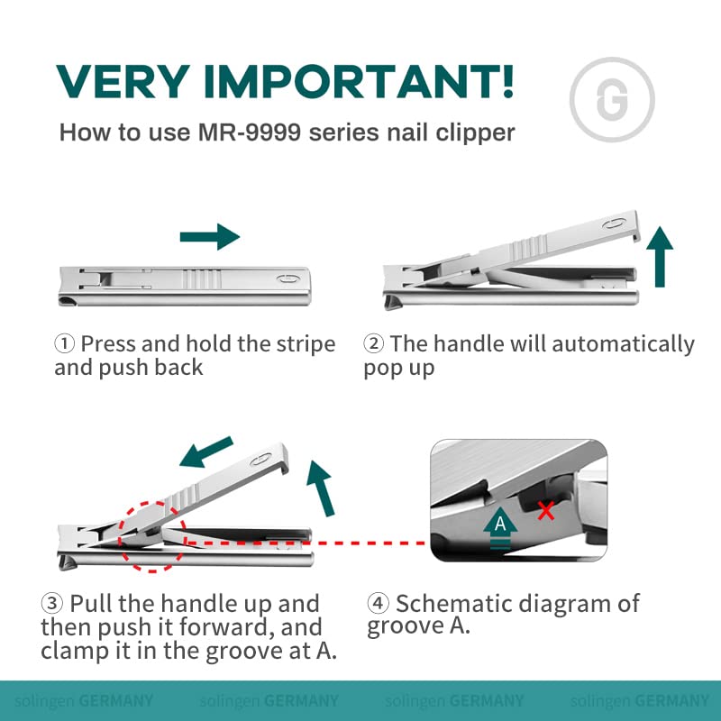 MR.GREEN Ultra Thin Nail Clippers German Precision Manufacturing Technology Nail Cutters with Cow Leather Cover Superior Texture (Light Brown) - color: Light Grey