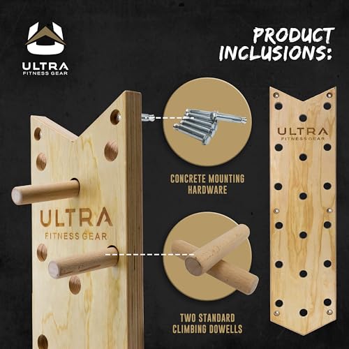 Climbing Pegboard 51 Inch, Climbing Hold Cross Training Exercise Equipment, Climbing Wall Training Ladder for Fitness, Agility and Muscle Strength