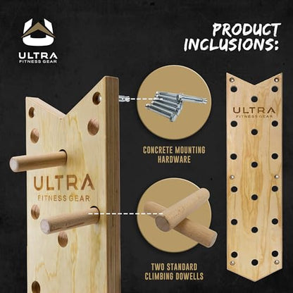 Climbing Pegboard 51 Inch, Climbing Hold Cross Training Exercise Equipment, Climbing Wall Training Ladder for Fitness, Agility and Muscle Strength