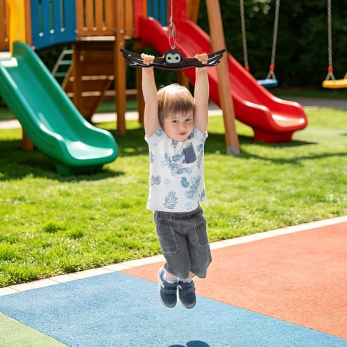 Ninja Twist Swing-360 Degree Handle Rotation Promotes Sensory Development, Arm Strength,Swingset Accessories Outdoor-Swing Spins Set (Brown) - color: Brown