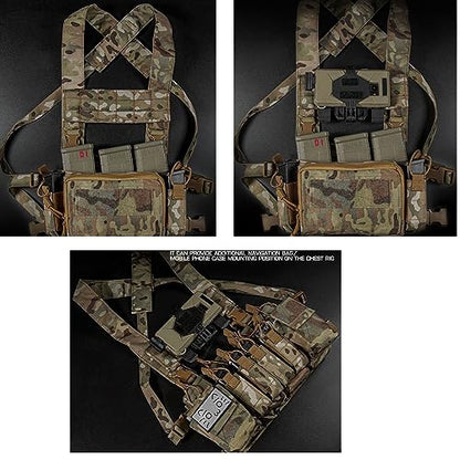 Tactical Micro Front Panel for D3CRM MK4 Vest,Tactical MOLLE Panel Phone EUD Bridge Gear Expansion Accessory