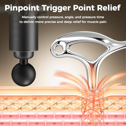 Ranarose Trigger Point Massage Tool for Deep Tissue, Muscle Pain Relief | 6 in 1 Metal Scraper Tool, Fascia Massage Tool for Body Pain & Myofascial Relief, Gua Sha, Thumb Saver & Acupressure Tool