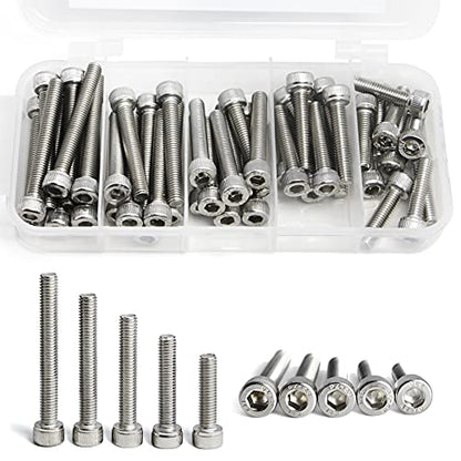 M5 x 20/25/30/35/40mm Socket Head Cap Screws M5 Bolts Stainless Steel 304 Metric Machine Hex Socket Screw, 50PCS - size: M5 x 20/25/30/35/40mm