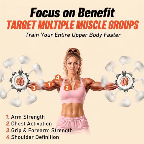 Infinity Hoop for Arms, Home & Gym Upper Body Workout, 360° Rotating Arm Trainer