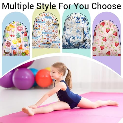 Gymnastics Grip Bag Lightweight Small Drawstring Grip Bags for Gymnasts - color: Coastal Maritime Blue