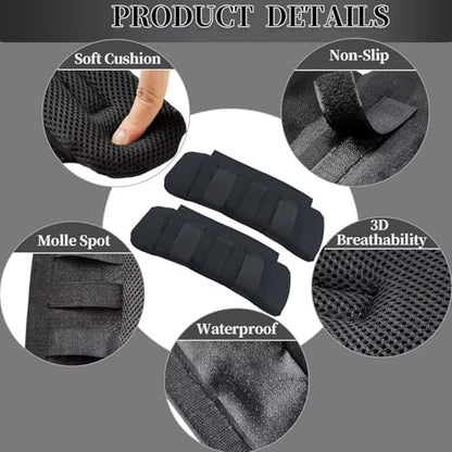 2 Pack Soft Breathable Shoulder Strap Pad guitar strap pad Tactical Vest Shoulder Pad,Mesh Pads with Tactical Gear - color: Black
