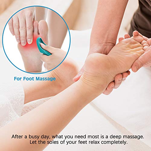 Nuanchu 2 Pcs Green Thumb Saver Massage Tool Deep Tissue Massager for Pressure Reflexology Professional Neck Shoulder Back Foot Stress Relief - color: Green