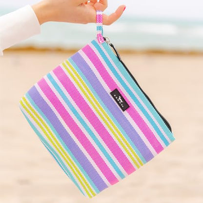 SCOUT Go Getter Pouch- Water-Resistant, Toiletry Bag - Baja Black | Features a convenient finger loop and zips closed. Folds flat, and easily wipes clean. Perfect for the beach and pool - color: Baja Black