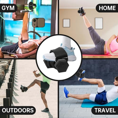 2Pcs Dumbbell Foot Attachment,Foot Weight Strap For Exercise,Adjustable Ankle Straps Leg Lifting Weight Holder For Gym Workouts Strength Training