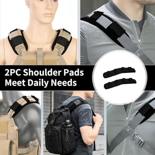 2 Pack Universal Thick Shoulder Pads, Comfortable Anti Slip Straps Pad for Crossbody Bag, Non-Slip and Stability of Weight-Reducing Pads for Backpack, Messenger Bags, Travel Bags etc