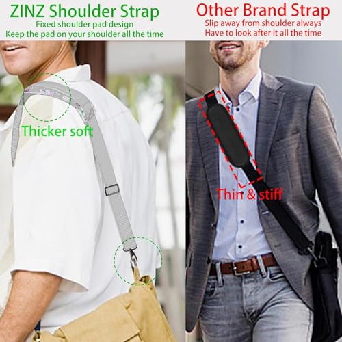 ZINZ Shoulder Strap 58" Ultra-Thick Fixed Padded and Adjustable Buckles Crossbody Strap for Briefcase Laptop Bag Luggage - color: Butterfly