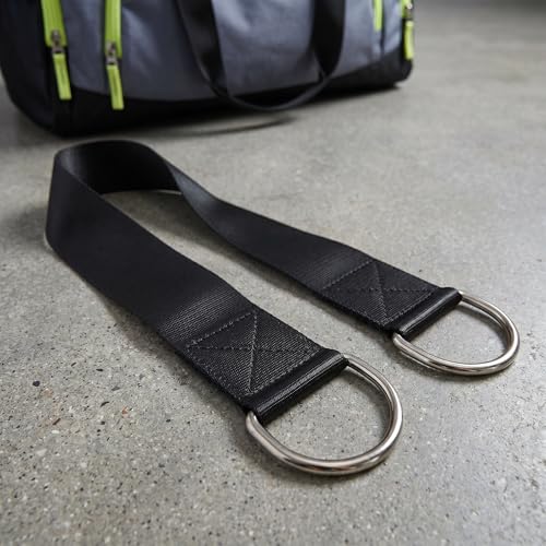 2pcs Dumbbell Barbell Loading Straps for Weight Plates, Nylon Material, Disperses Waist Pressure and Prevents Slippage, Suitable for Squats and Compound Lifts, Black