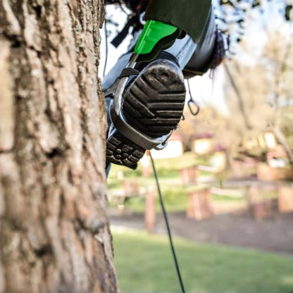 Tree Climbing Spikes Set,Tree Climbing Gear, 1 Pair Alloy Steel Climbing Spurs,350lbs Load Capacity, Arborist Equipment for Climbers, Fruit Picking and Lumberjack - color: Green Tree Climbing Spikes Set A