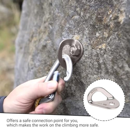 Climbing Bolt Hanger - Stainless Steel Rock Climbing Anchor Bolt Outdoor Gear Rescue Hammock Installation, Fits for Bolt, 2PCS - size: 35KN, style: M8