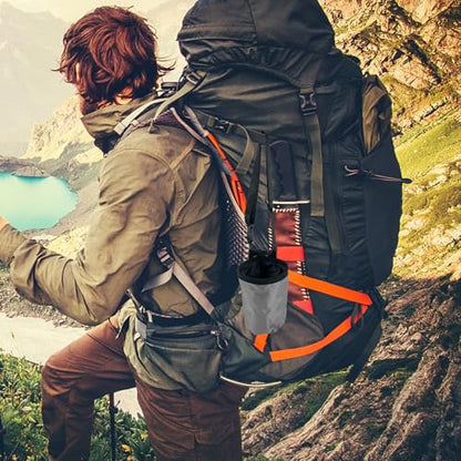 Anti-Slip Rock Climbing Chalk Bag Made of Sturdy Oxford Fabric with Fleece Lining, Wear-Resistant Outdoor Mountaineering Powder Storage Bag with D-Ring for Climbing Enthusiasts