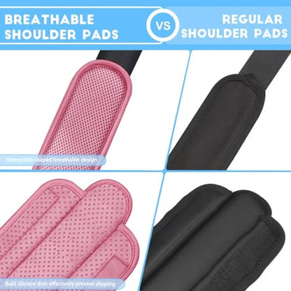 ZINZ 2-Pack Universal Shoulder Pad with Ultra thick Cushion for Bag Luggage Bag Crossbody, Plus Long & Anti-Slip & Breathable,Pink-2Pack - color: Pink-2pack