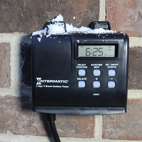 Intermatic HB880R Outdoor Timer with 7-Day Programming - Astronomic Self-Adjust Timer - Versatile Plug-in Design for Lights, Pumps, or Fans