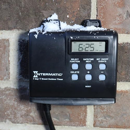 Intermatic HB880R Outdoor Timer with 7-Day Programming - Astronomic Self-Adjust Timer - Versatile Plug-in Design for Lights, Pumps, or Fans
