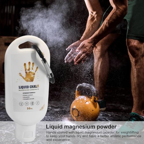 Lifting Chalk Liquid Long-Lasting Liquid Chalk | Strong Grip Hand Fluid, Grip Fluid, Gym Accessories for Pole Dancing, Weightlifting, Rock Climbing, Bodybuilding, Bouldering - color: 50ML