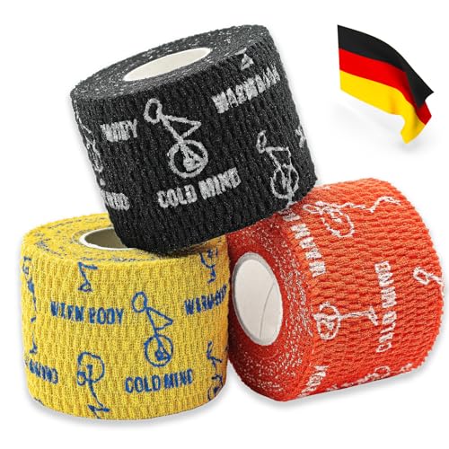 WARM BODY COLD MIND 1.85" Weightlifting Thumb Tape - Hook Grip Tape for Powerlifting, Cross Training, Gym Tape, Weight Lifting Tape, Athletic Finger Wrap (3 Rolls Mix - Flags Edition (GE)) - color: 3 Rolls Mix - Flags Edition (GE)