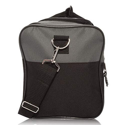 DALIX 17" Blank Duffle Bag Duffel Bag Travel Size Sports Durable Gym Bag - color: Gray