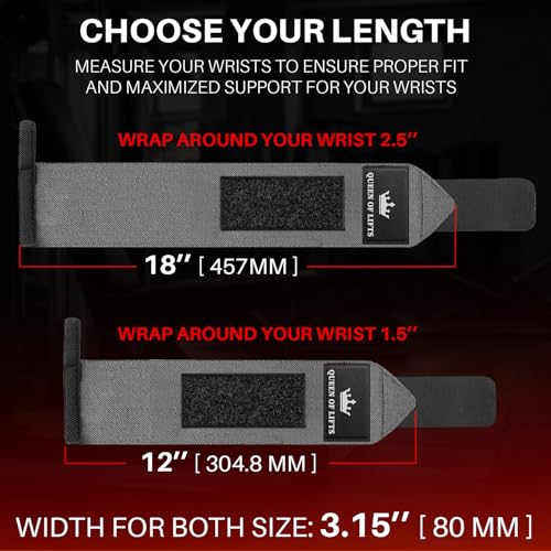TECEUM Elastic Cotton Weightlifting Wrist Wraps with Thumb Loops, 1 Pair - color: Gray, style: 18" – Arms on Fire