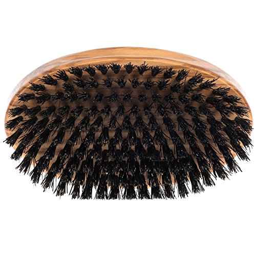 Fendrihan Genuine Boar Bristle and Olivewood Military Hair Brush, MEDIUM STIFF Bristle, Made in Germany - color: Olivewood