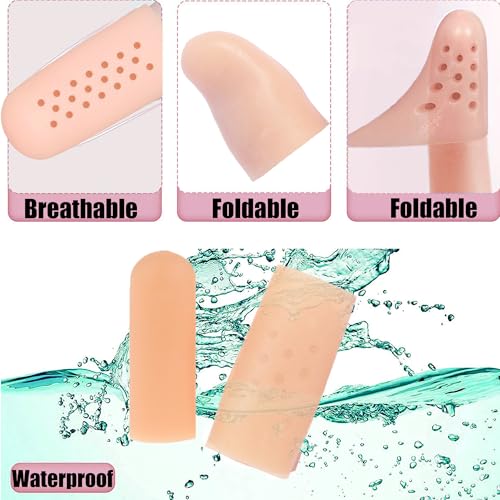 Gel Finger Cots,20 Pcs Silicone Finger Protectors Covers,Finger Caps Finger Sleeves Thumb Protector Bandage,Gel Finger Support Protector (20)
