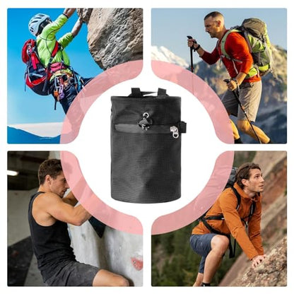 Chalk Bags Waterproof Adjustable Waist Belt Gear Powder Sack | Rock Climbing Chalk Bag for Gymnastics Golf Gym Bowling Lifting Bouldering Weightlifting Workout