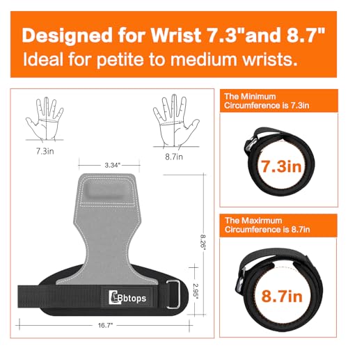 Weight Lifting Wrist Strap, Double-Layer Leather Wrist Straps for Gym Strength Training Weightlifting,Deadlift and Powerlifting, Enhance Grip Strength Neoprene Padding Gym Workout Lifting Straps Men/Women Pair - color: Gray
