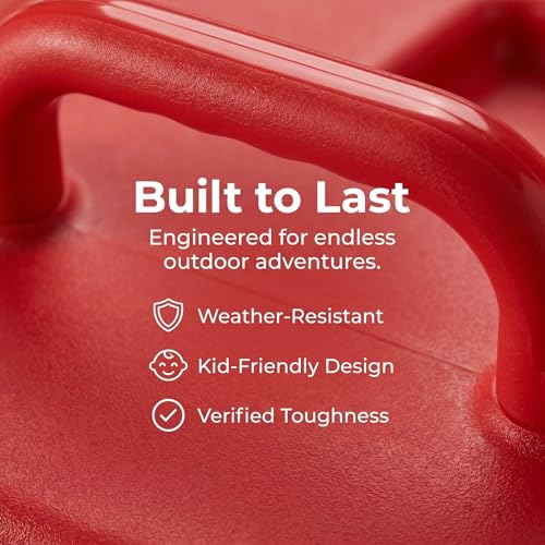 Vaveren Children Climbing Handle Non Slip Playset Ergonomic Outdoor Climbing Grab Bar Secure Hold Suitable for Treehouse Backyard Home Playground, Red - color: Red