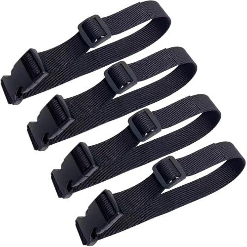 Nylon Strap with Buckle, Quick Release Short Adjustable Straps with Buckles, Securing Tie Down Straps for Backpacking, Compression Golf Bag, Camping Outdoor Activities 1" x 94" (8ft) 4Pcs - size: 8ft