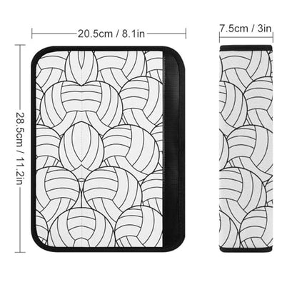 Soft Padded Seat Belt Cover for Girls and Boys, Stroller Pushchair High Chair, 2 Piece Black and White Volleyball Stripe Shoulder Protector Anti-Slip Pad - color: Pattern 1102