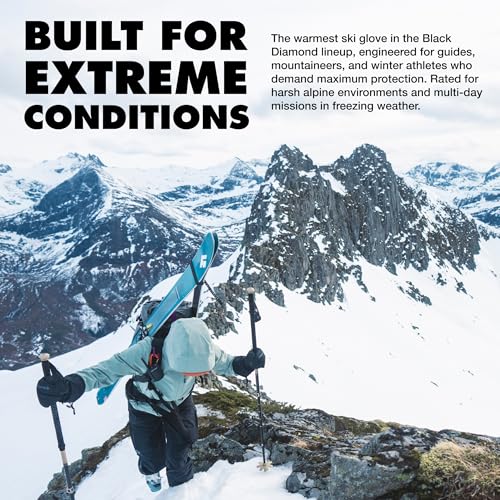 BLACK DIAMOND Men's Guide Ski/Snow Gloves, Waterproof, Gore-TEX Insert - color: Beeswax 2.0 (5 Finger Gloves), size: X-Large