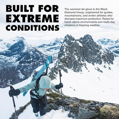 BLACK DIAMOND Men's Guide Ski/Snow Gloves, Waterproof, Gore-TEX Insert - color: Beeswax 2.0 (5 Finger Gloves), size: X-Large