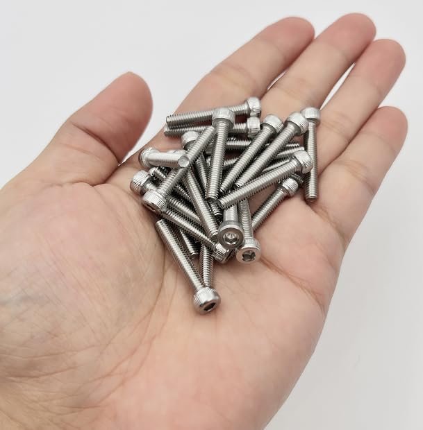 100pcs M3-0.5x16mm Socket Head Cap Screws Bolts, Stainless Steel 18-8 (304), Bright Finish, Fully Threaded, Allen Socket Drive - size: M3-0.5x16mm(100)