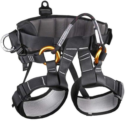 Climbing Seat Belt, Caving, Rock Climbing and Rappelling Equipment, Body Guard Protect, Rappelling Rescuing Equip - color: Half-body Black