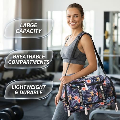 Gym Duffle Bag Backpack with Shoe Compartment,4 ways Travel Backpack for Women and Men,Multi-Functional Weekender bag with Waterproof Layer&Laptop Compartment for Fitness, Travel,Camping - color: Orange