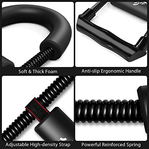Sportneer Forearm Strengthener Wrist Exerciser with Adjustable Tension | Improving Strength Forearm Wrist- Hand Developer Arm Grip Workout Strength Trainer Home Gym Workout for Starter and Pro - style: Tension: 7kg/15.5 lbs - Length: 10.1"