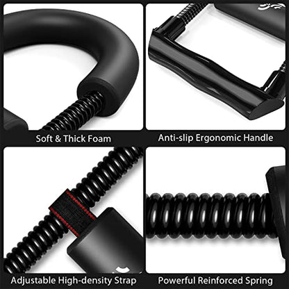 Sportneer Forearm Strengthener Wrist Exerciser with Adjustable Tension | Improving Strength Forearm Wrist- Hand Developer Arm Grip Workout Strength Trainer Home Gym Workout for Starter and Pro - style: Tension: 7kg/15.5 lbs - Length: 10.1"