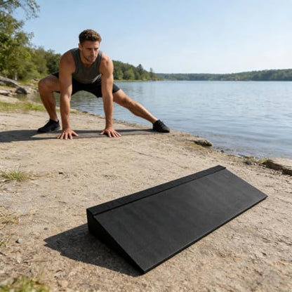 Squat Wedge Block, Supportive Incline Design, 49.5x15.5x5cm, Stretching Mobility Wedge, Fitness Weightlifting Wedges Block, Sturdy And Non-Slip Construction, For Home Gyms And Fitness Enthusiasts