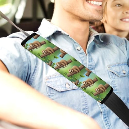 2 Pack Cute Sleep Sloth Car Seat Belt Pad Soft Padded Harness Pads Strap for Child, Car Seats Pushchair Strollers High Chair Pushchair, Anti-Slip Pad - color: Pattern 651