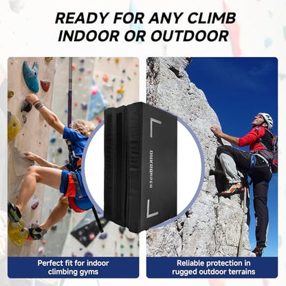 Tri-Fold Rock Climbing Crash Pad w/Adjustable Backpack Straps – Supplemental Bouldering Crash Pad – Durable Climbing Crash Pad, Lightweight & Portable – Folded Size 39"x24"x12"