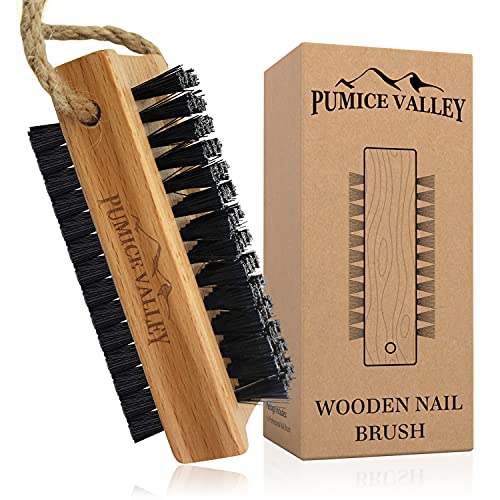 Travel Foot Care Kit – Callus Remover Foot Cream Travel Pack + Wooden Cleaning Finger Nail Brush with Nylon Charcoal Bristles & Hanging Rope